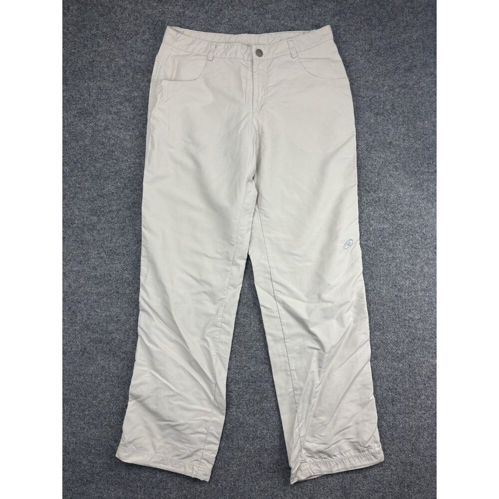 Cloudveil Pants Womens 10 Beige Nylon Hiking Outdoor Adjustable Waist Lined